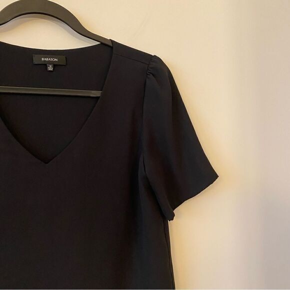 Aritzia-Babaton Black Randy Blouse (Size:XS) - Picture 6 of 10